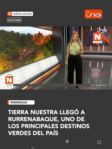 #TierraNuestra | Tierra Nuestra llega a Rurrenabaque, la capital de la Amazonía boliviana y uno de los principales destinos verdes del país. En este recorrido compartimos su riqueza gastronómica, su oferta turística, su cultura viva y la exuberante vegetación que convierte a este destino en un verdadero tesoro natural de Bolivia. Un viaje para descubrir, sentir y valorar nuestra tierra. ▶️ Más información en www.reduno.com.bo #RedUno #RedUnoDigital #Bolivia #Notivision