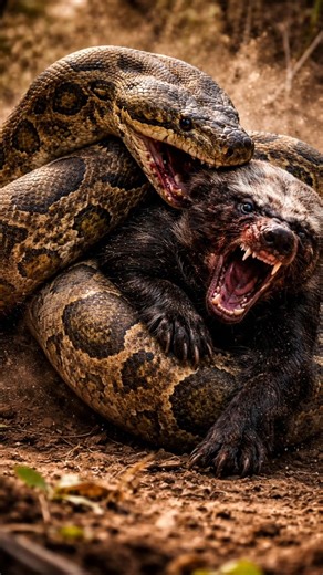 Python vs Honey Badger 😳🔥 Brutal Survival Fight!
