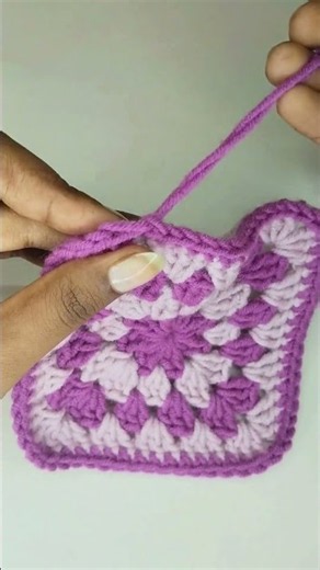 Perfect Granny Square Finish! 🧶✨ | No Visible Seam Trick