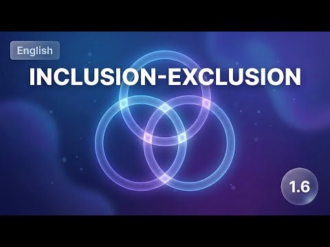 1.6 Inclusion–Exclusion Principle : Solve Overlapping Probability Problems Easily 📐 in English