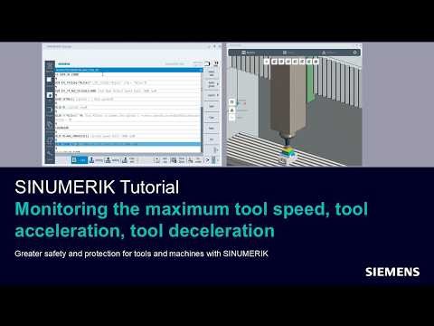 SINUMERIK Tutorial Monitoring for maximal tool speed