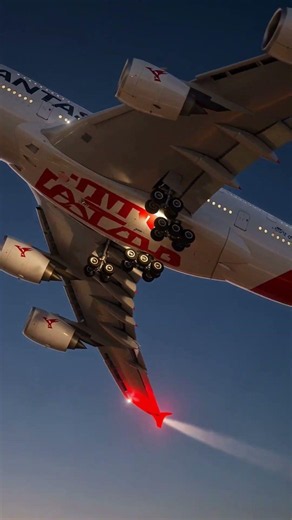 Qantas Airbus A380 in dubai sky.✈️