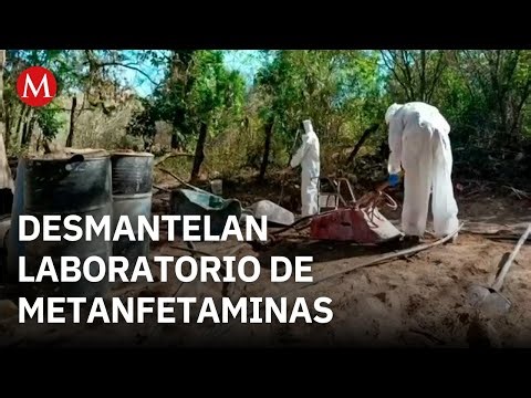 Ejército desmantela laboratorio clandestino de metanfetaminas en Sinaloa