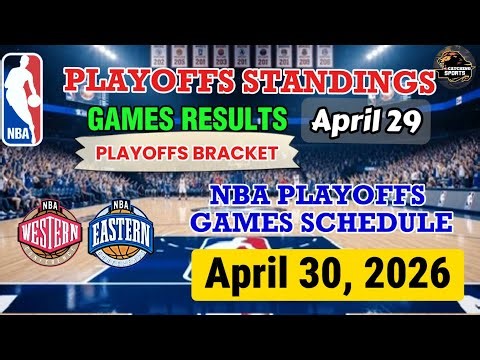 NBA STANDINGS PLAYOFFS APRIL 29 | NBA GAMES SCHEDULE APRIL 30, 2026 | NBA PLAYOFFS BRACKET 2026