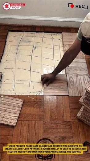 Rubber Mallet Flooring Method Ensures Precise Alignment and Strong Wood Panel Fit