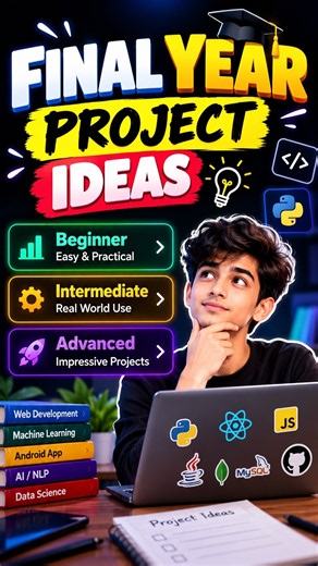 🔥 15 Final-Year Project Ideas from Beginner to Advanced! 😱