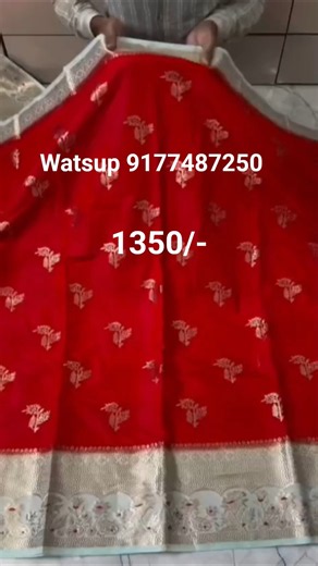🌿🌿 Banarasi handloom semi katan silk dyble sarees//1350/-Wtsup 9177487250#saree #silksaree #trending