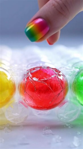 From Bubble Pop to Frozen Powder Explosion ❄️🌈 #shorts #viral