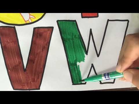 How to write alphabet W /step by step writing alphabet W
