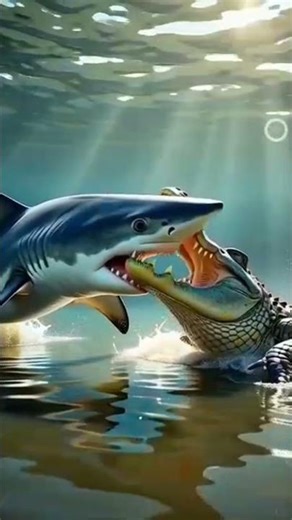 Shark vs Crocodile! Ultimate Predator Battle 😱🦈🐊 | Short