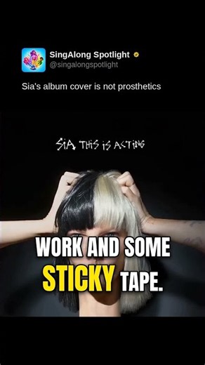 Sia's album cover is not prosthetics