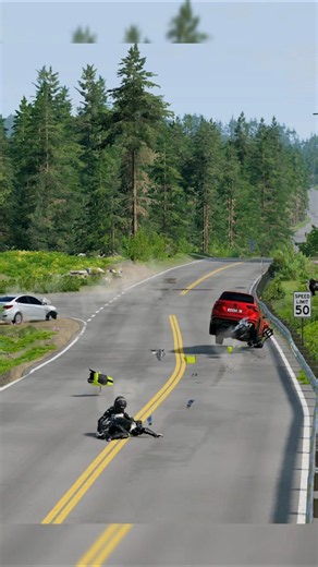 Realistic Highway Car Crashes #479