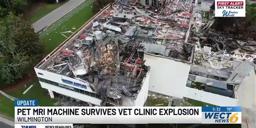 MRI machine servicing pet owners months after explosion destroyed veterinary hospital