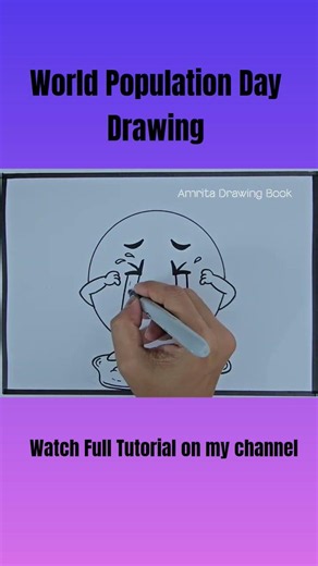 World Population Day Poster Drawing | World Population Day Drawing 2026 | Population Control Chart