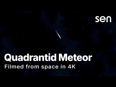 A Meteor Below the ISS | Quadrantid Fireball Seen From Space
