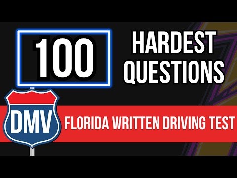 Florida DMV Written Driving Test 2026 (100 Hardest Questions)