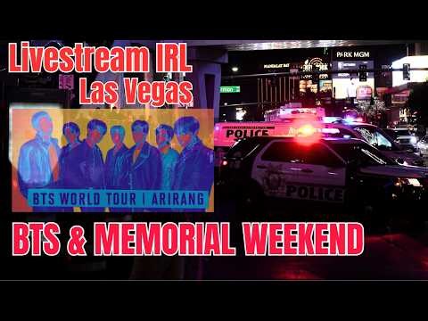 LIVE Las Vegas Right Now, BTS concert night, Vegas Strip, Livestream IRL