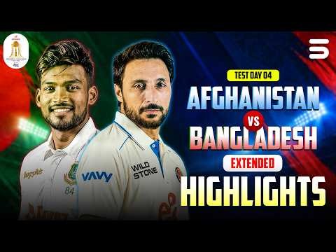 Full Highlights | Day 4 | Afghanistan vs Bangladesh | One-Off Test | M9Q1J