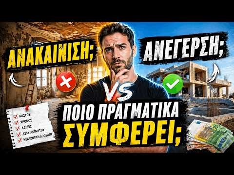 Ανακαίνιση ή Καινούργιο Σπίτι το 2026; Πραγματικά Κόστη ανά τ.μ.