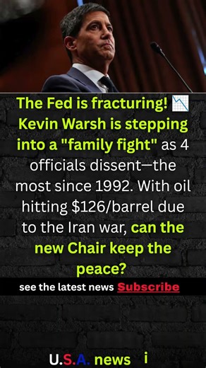 Warsh Inherits a Fed Civil War! 🏛️ #shorts #USA #NEWS