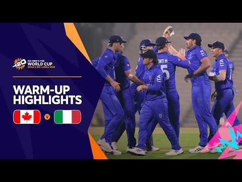 Italy edge Canada in Chennai | T20 World Cup 2026 Warm-Up Highlights