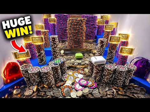 Trying our luck on the double pusher high limit coin pusher