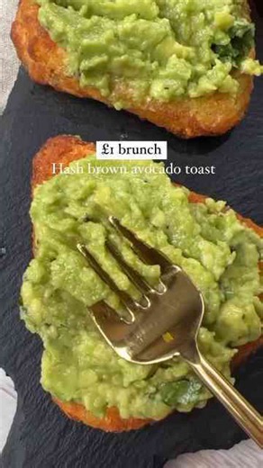 Crispy hash brown avocado toast