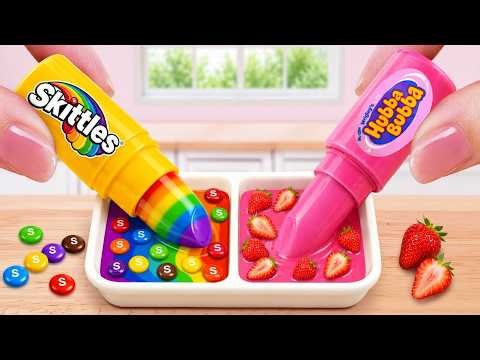 🍫 Sweet Chocolate Lipstick 💄 Colorful Tiny Candy Decorating | Sweet Baking