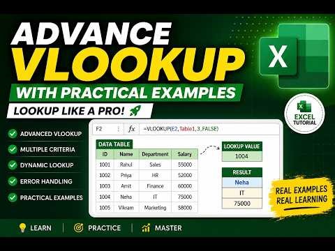 Master Advanced VLOOKUP with Real Examples | Excel Tutorial