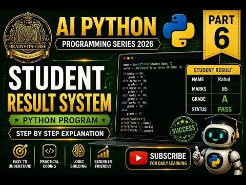 Student Result System in Python 🔥 | Step-by-Step Easy Project | Part 6 (2026)