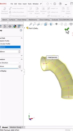 This SolidWorks Sweep Trick Is Too Smooth 😮⚙️