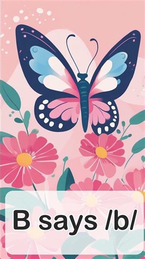 Letter B Song - Butterfly Alphabet Fun #Shorts