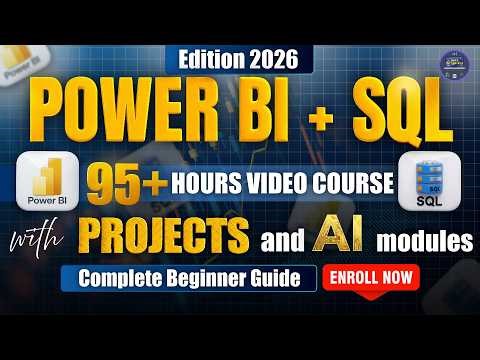 Power BI + SQL Course | With AI Modules & Projects | Complete Video Course #powerbi #sql