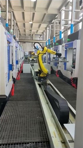 🏭 Multi-Robot Machine Tending System | FANUC M-20iD/25 + 18m Linear Track 🤖