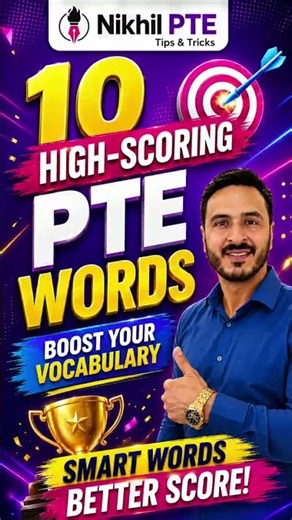 10 HIGH-SCORING PTE WORDS YOU MUST KNOW! || PTE BY NIKHIL || #nikhilpte
