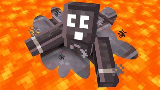 Touching any surface turns the blocks into solid Minecraft netherite