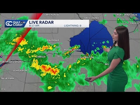 Sunday showers ongoing across the Gulf Coast