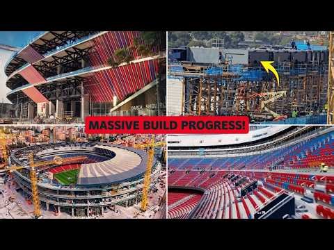 Camp Nou Construction Update: New Phalange Installed & Facade Progress Accelerates!