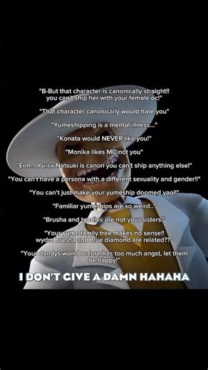straight people aren't allowed in the household hmph baka #yumeship #verity #lordverity #dandysworld