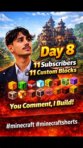 Day 8: 11 Subscribers = 11 Custom Blocks 😱 + Command Block