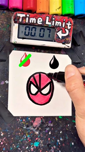 【ASMR】Drawing SpiderMan in 20Sec