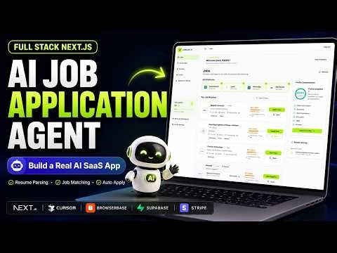 Build Full Stack AI Job Application Agent SaaS App | NextJs, React, Cursor