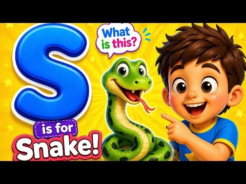 What is this? 🐍 | Learn Letter S | ABC for Kids