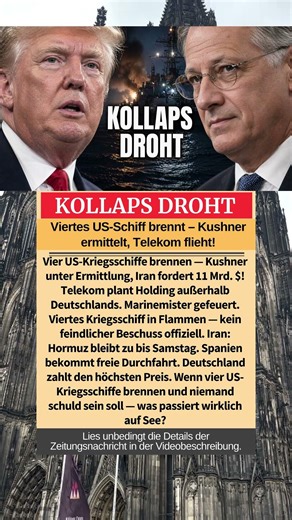 Viertes US-Kriegsschiff brennt — kein feindlicher Beschuss — wirklich? #deutschland #merz