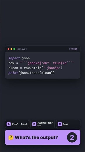 Python Trick: Strip Markdown Fences Before JSON Parsing 🔥