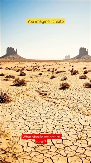Earth Healing: Dry Desert Transforms into Waterfalls & Palm Trees | Ultra Realistic