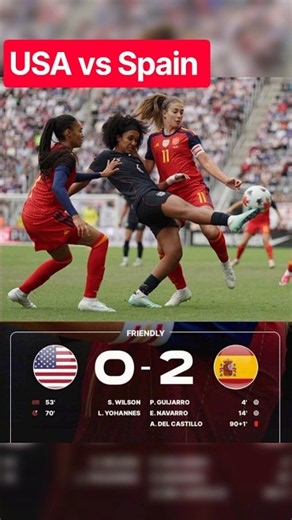 USA vs Spain Women 2-1 🇺🇸🇪🇸 | Women's Football Highlights #short#football #usa