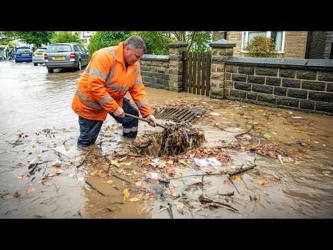 Fast Drain Cleaning Stops a Major Street Flood