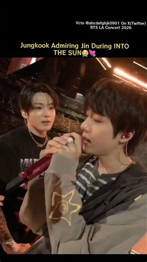 Jungkook Admiring Jin bts LA CONCERT 2026