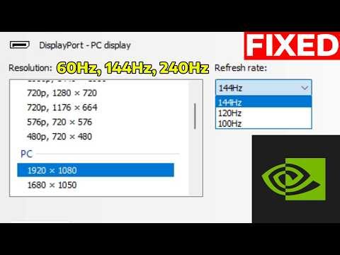 How To Change Screen Refresh Rate With NVIDIA Control Panel (Fix 144 Hz Showing Only 60 Hz)